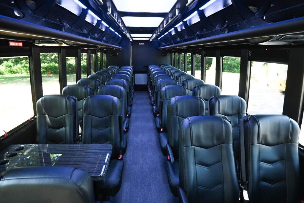 Interior of a luxury coach in Palm Springs.